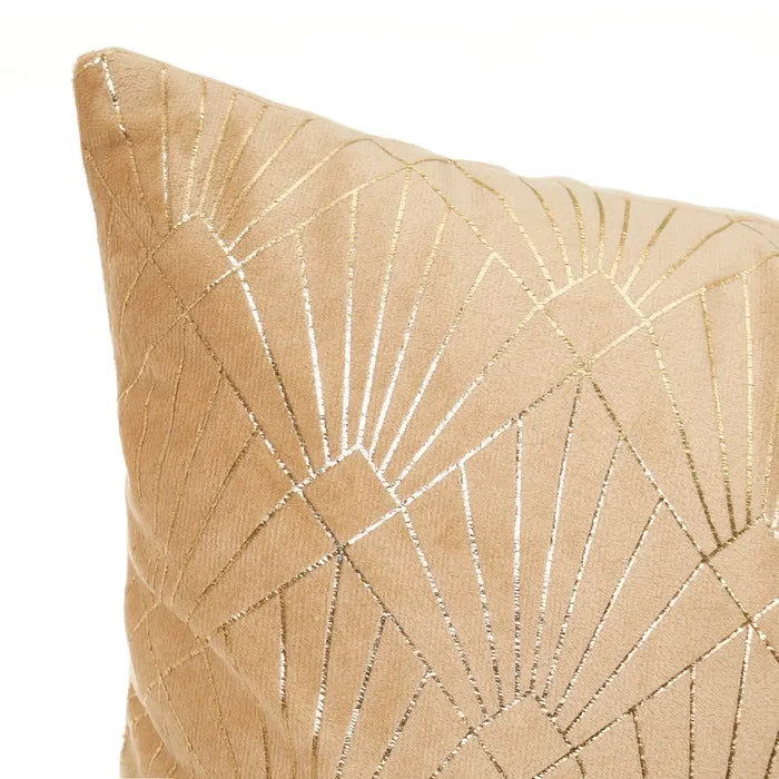 Cojín terciopelo impreso sunray beige 30 x 50 cm