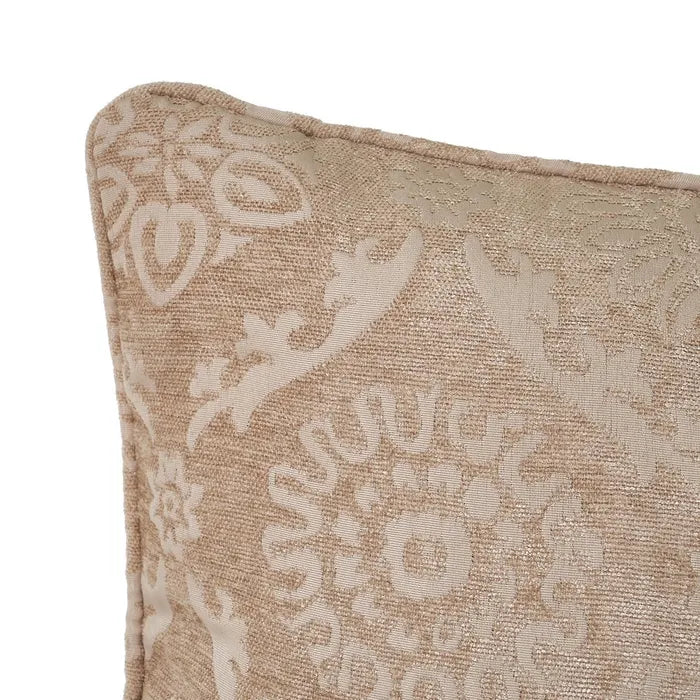 Cojín jacquard damasco keltic beige 45 x 45 cm