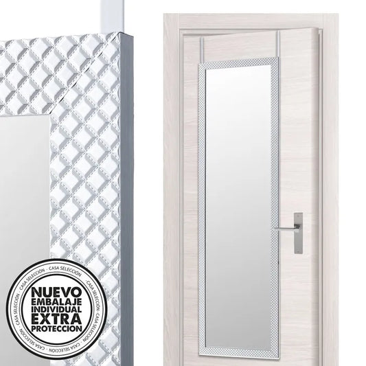 Espejo puerta plástico textura plata 35 x 1,50 x 125 cm