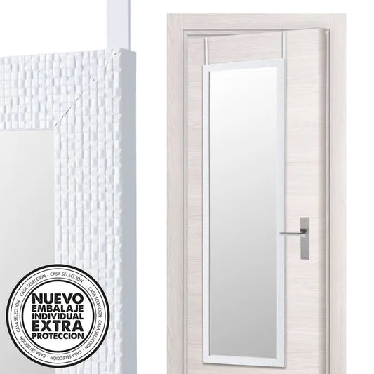Espejo puerta plástico textura blanco 35 x 1,50 x 125 cm