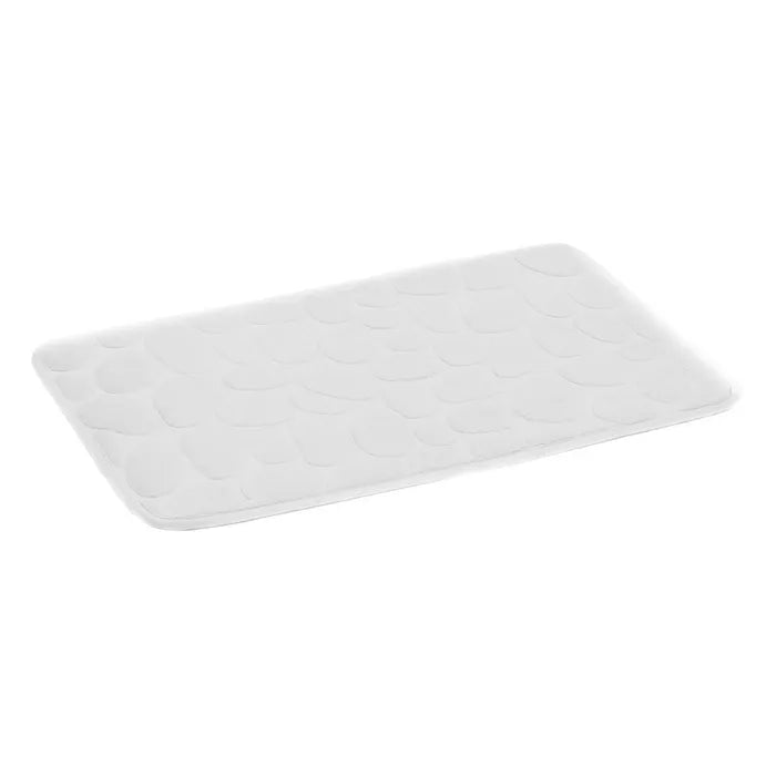 Alfombra baño mat stones blanco 60 x 40 cm