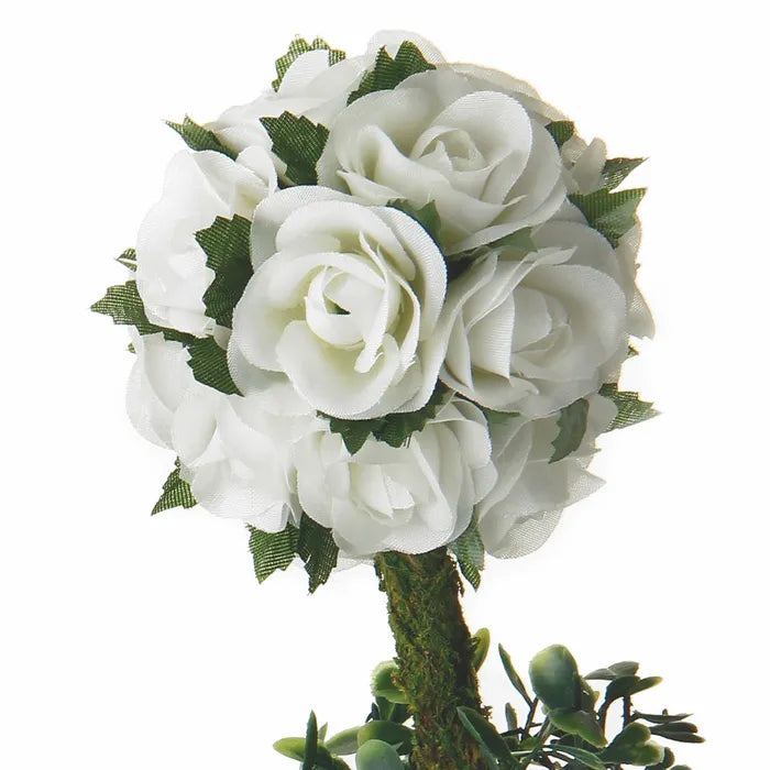 Planta rosas 2/c poliester 8,50 x 8,50 x 17,50 cm