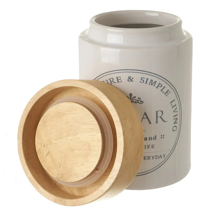 Tarro pure living stoneware 10 x 10 x 15,50 cm