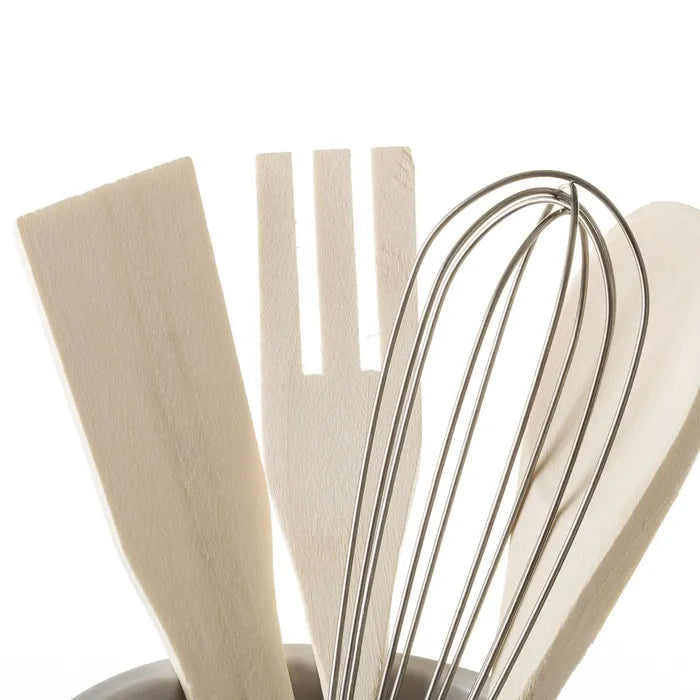 Porta utensilios words stoneware 12 x 12 x 14,50 cm