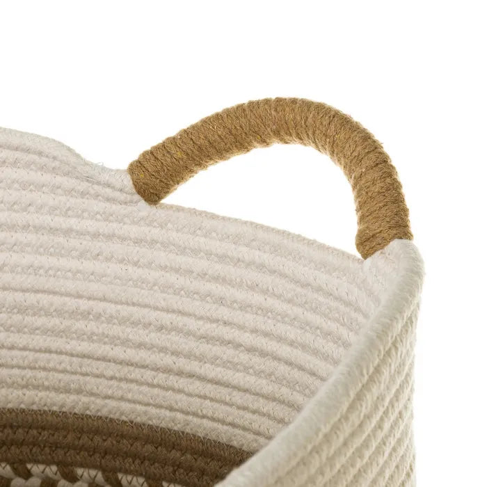 S/3 cesta cuerda beige 33 x 33 x 30 cm