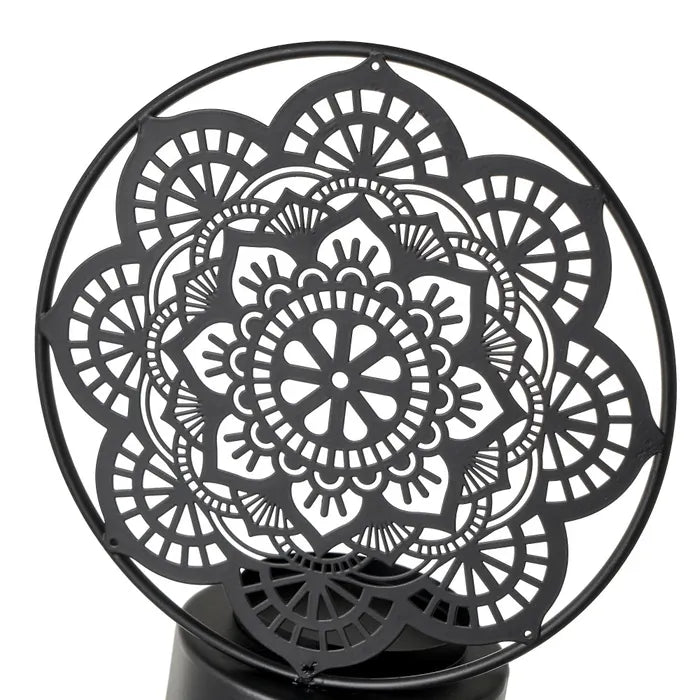 Portavelas 2/m metal negro 18 x 10 x 22 cm