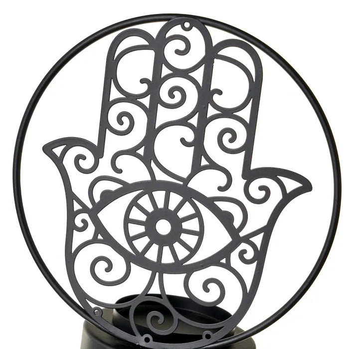 Portavelas 2/m metal negro 18 x 10 x 22 cm