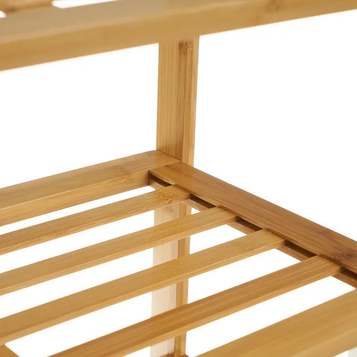 Zapatero 3 baldas bambú 70 x 26 x 50 cm