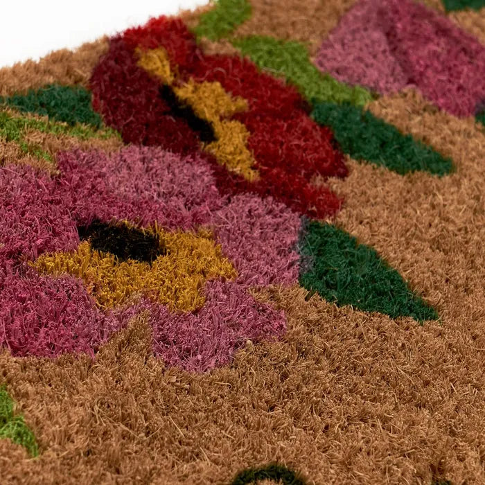 Felpudo flower fibra coco 60 x 40 x 1,50 cm