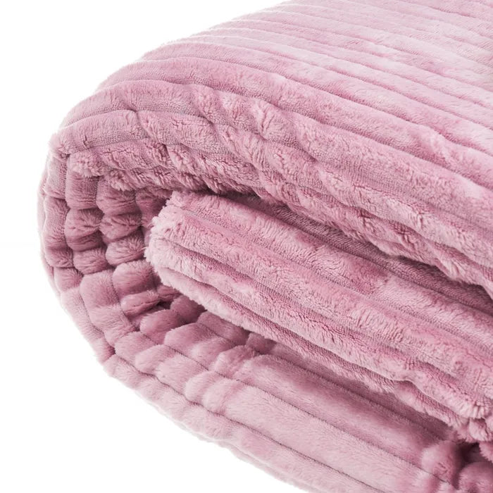 Manta franela-sherpa berlín rosa