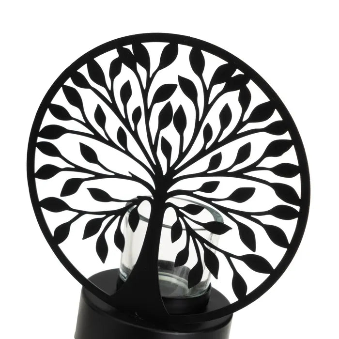Portavelas 2/m metal negro 18 x 10 x 22 cm