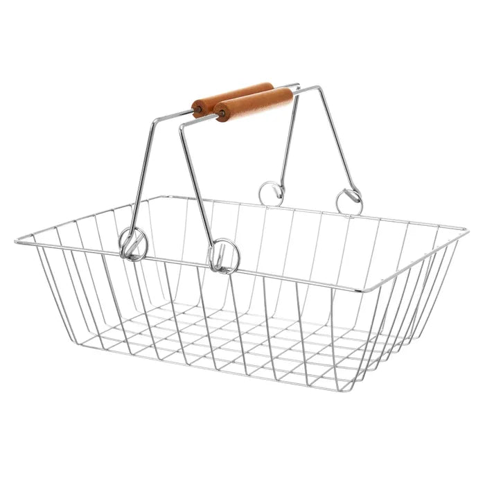 Carro 4 cestas hierro cromado 27,50 x 26 x 78 cm