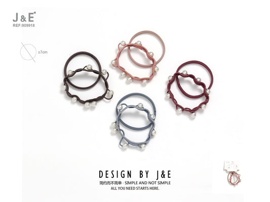 2 pcs goma mixta perlas imitación