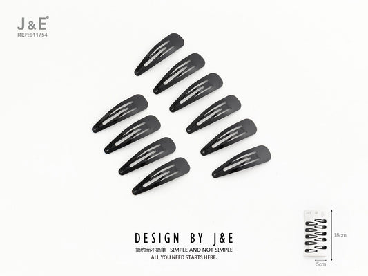 Pinza de pelo/negro 10 pcs