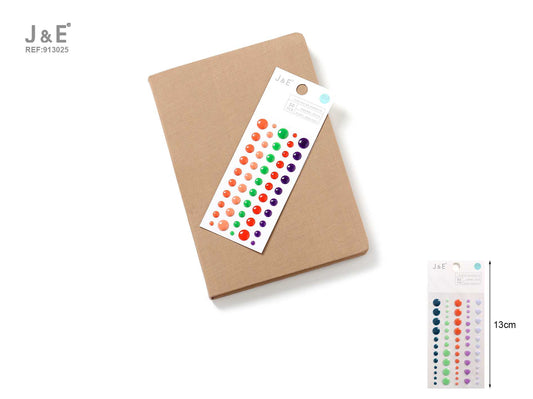 Pegatina esmalte redondo multicolor