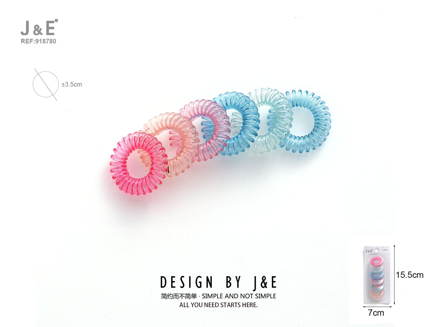 6 pcs goma espiral multicolor