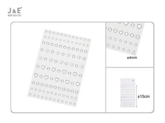 Diamantes imitación forma mixta y transp