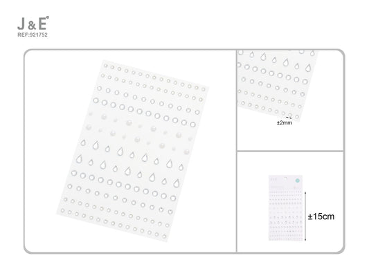 Diamantes imitación forma mixta y transp