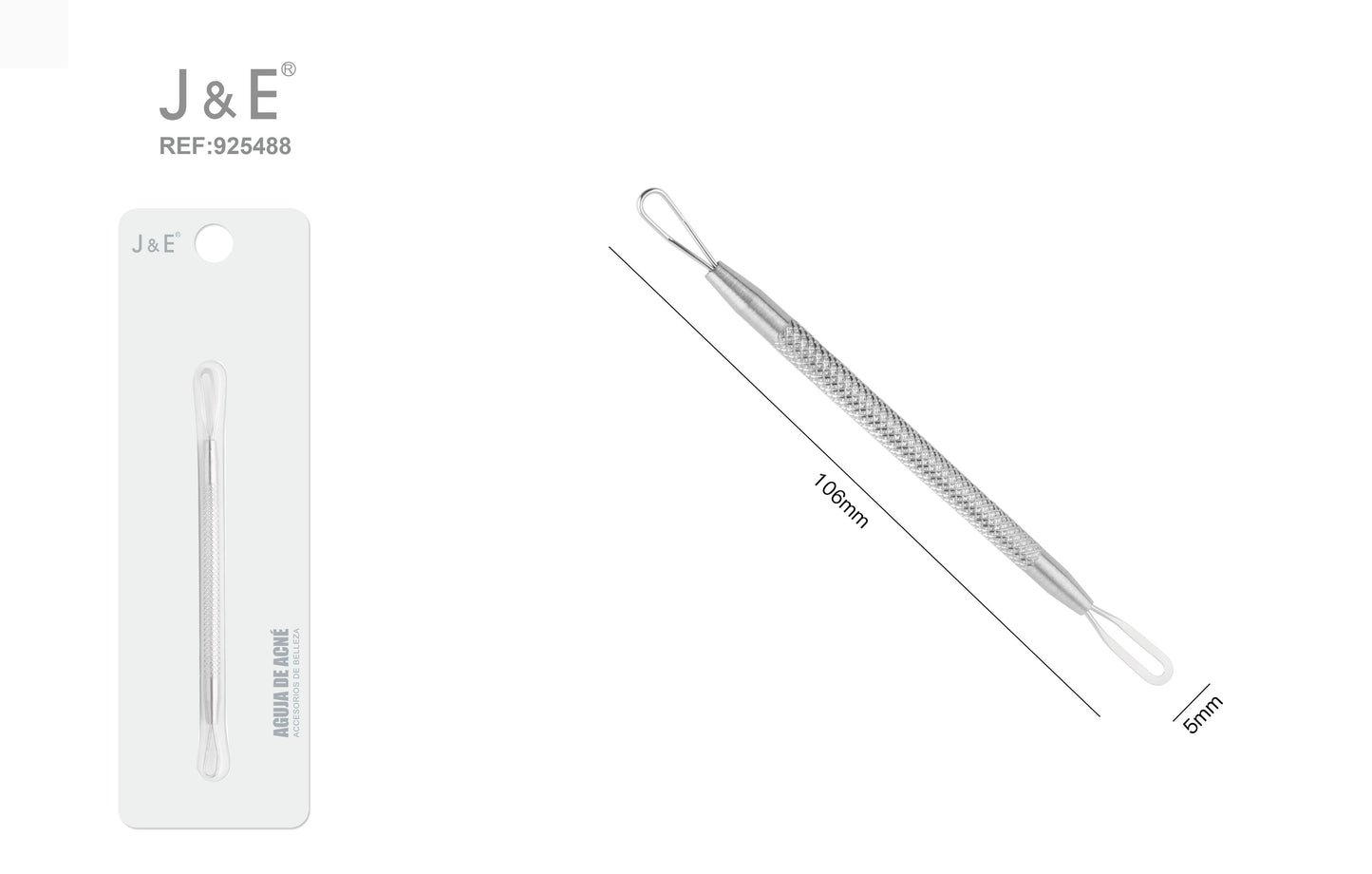 5*106 mm extractor de espinillas acné