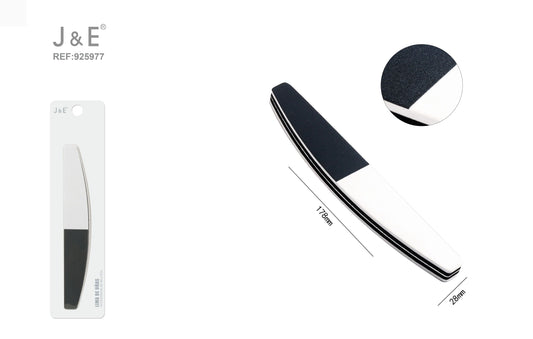 178 mm lima de uñas negro y blanco