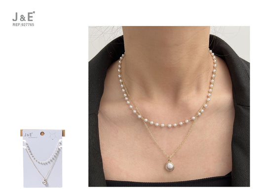 Collar c.Dorado perla