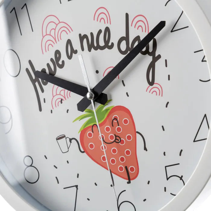Reloj pared "fruits" 4/m plástico 25,20 x 25,20 x 4 cm