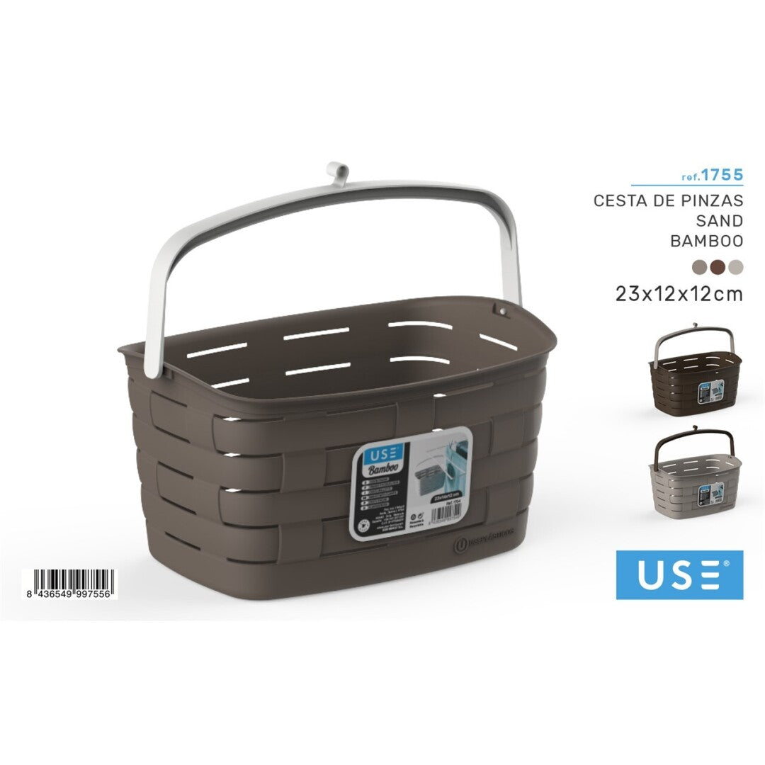 Cesta de pinzas sand serie bamboo