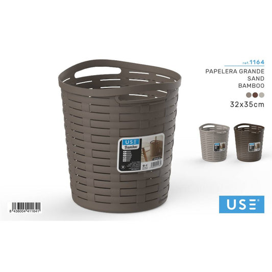 Papelera grande sand serie bamboo