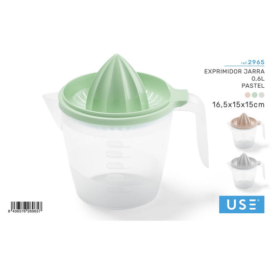 EXPRIMIDOR JARRA 0,6L PASTEL
