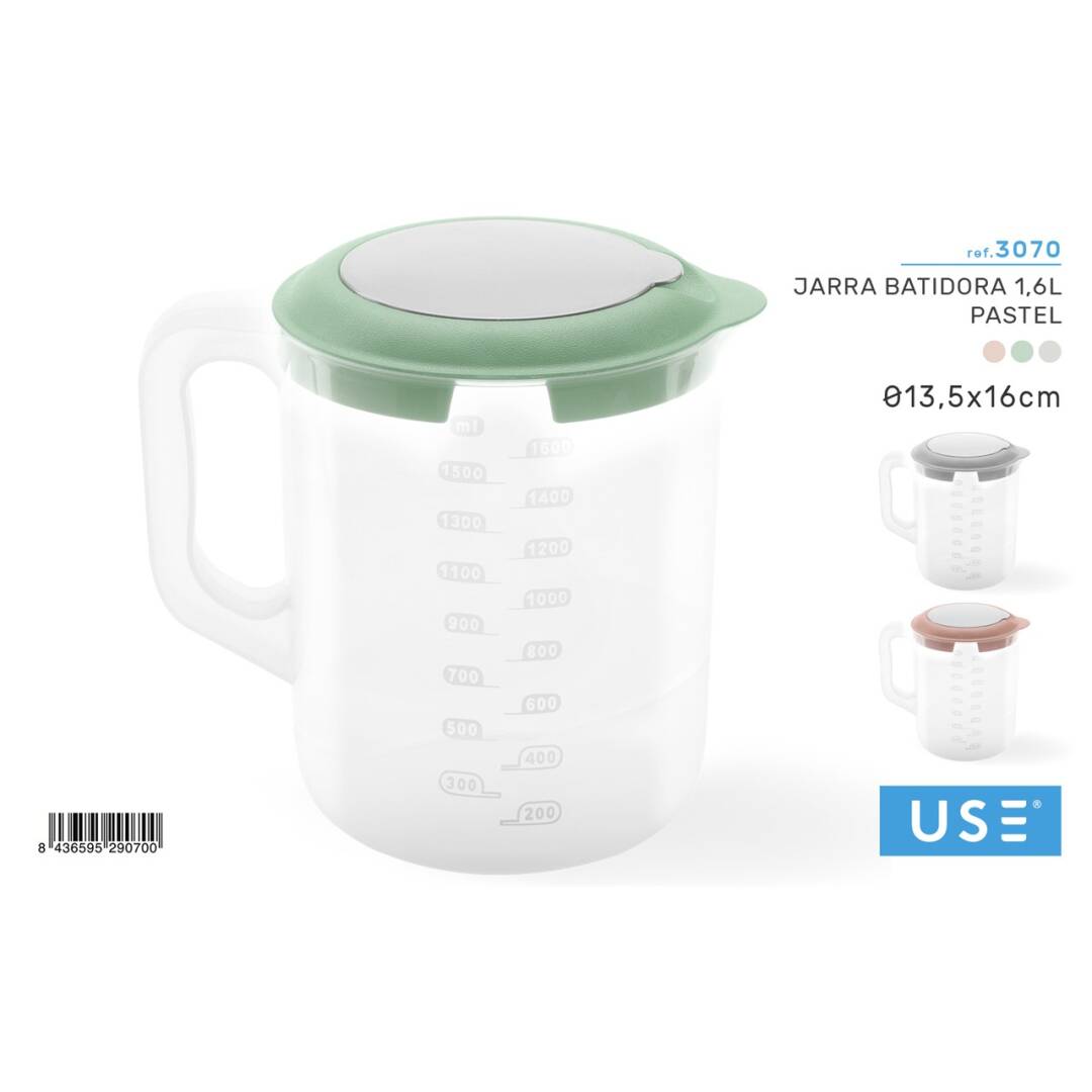 Jarra batidora 1,6l pastel