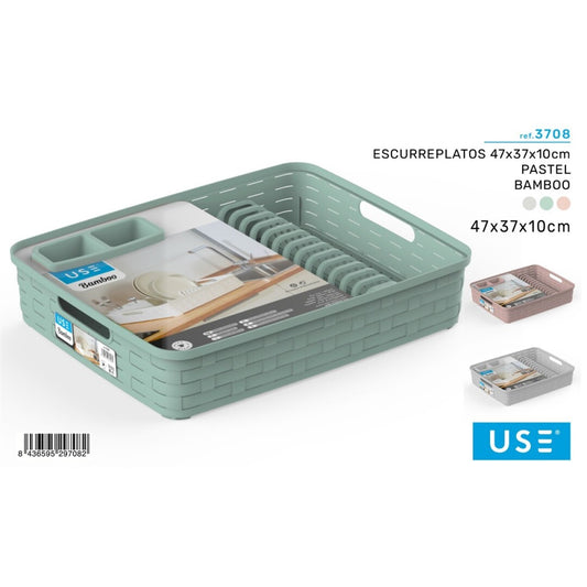 Escurreplatos 47 x 37cm pastel serie bamboo