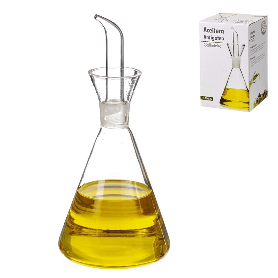 Aceitera cristal antigoteo 1000 ml