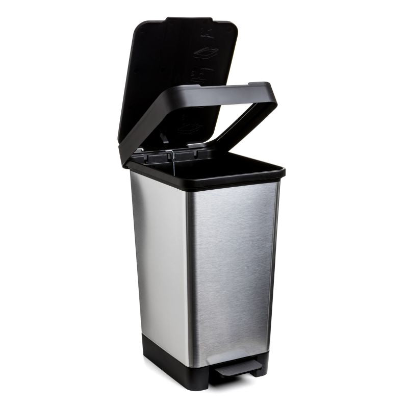 Cubo pedal 25l smart steel gris
