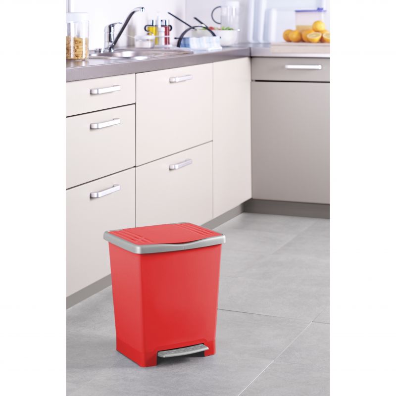 Cubo pedal millenium rojo