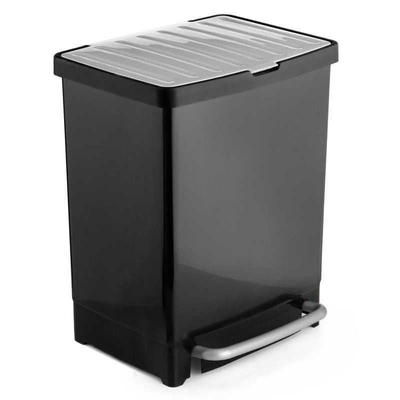 Cubo reciclaje 17 l.+ 8 l. Negro