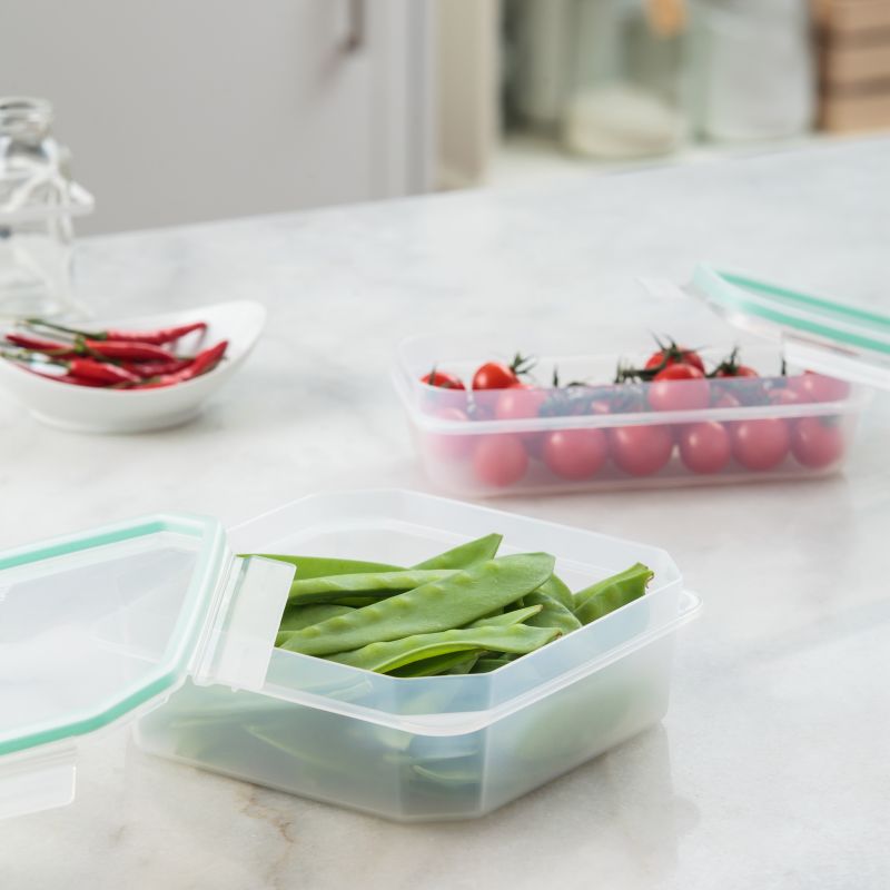 Contenedor alim. Clip safe 1,3l transp-verde