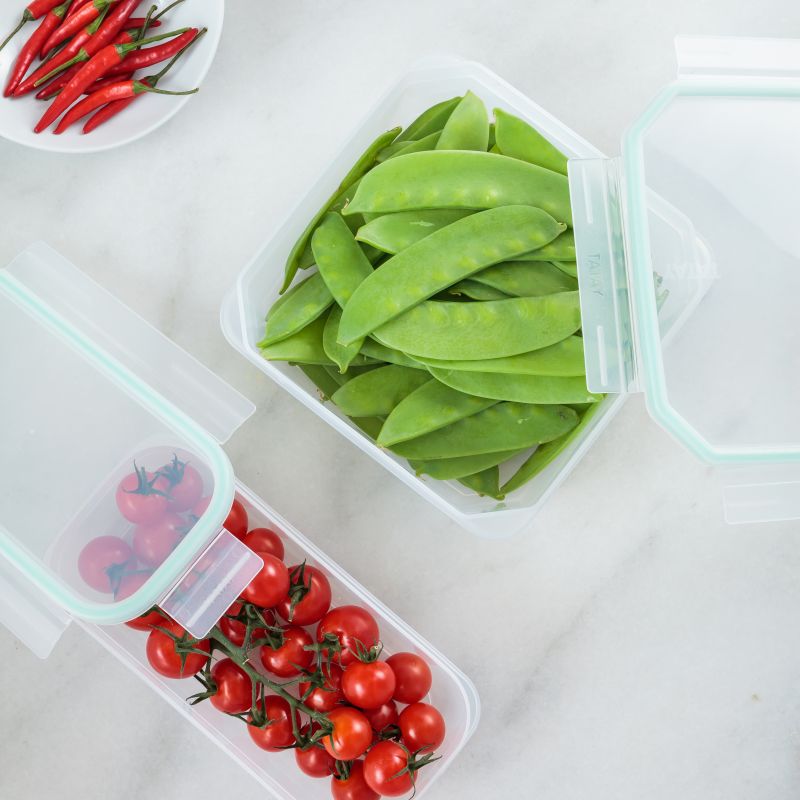Contenedor alim. Clip safe 1,3l transp-verde