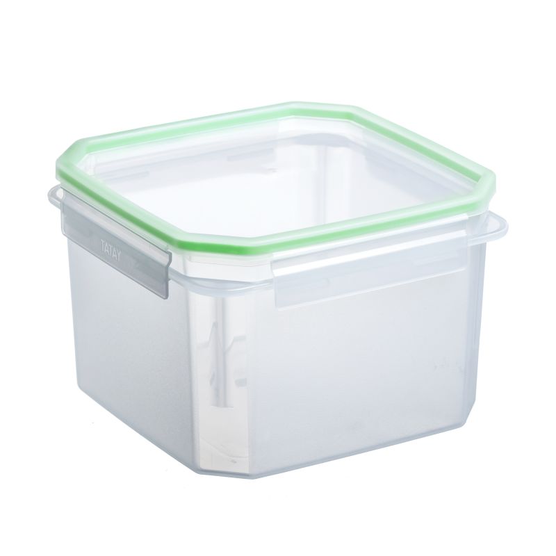 Contenedor alim. Clip safe 2,9l transp-verde