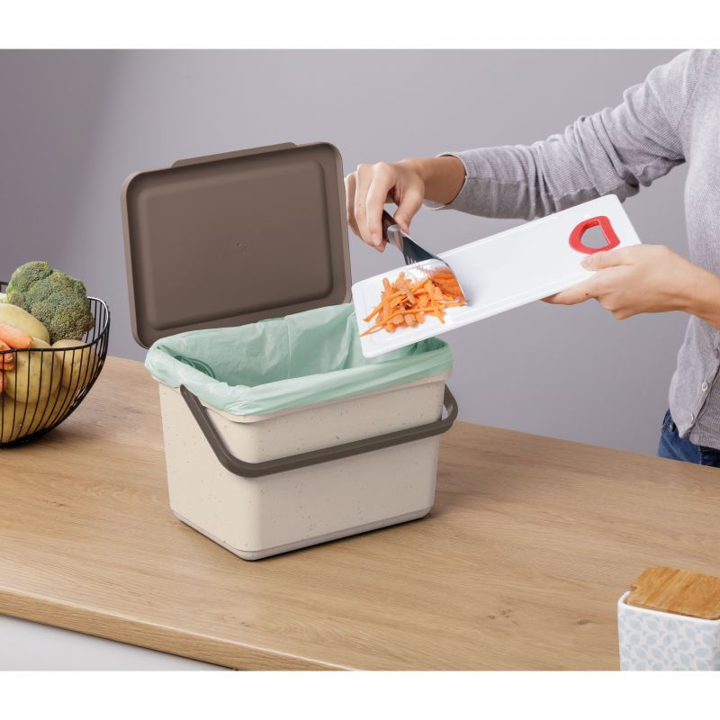 Cubo orgánico 6l smart sin soporte ecohome