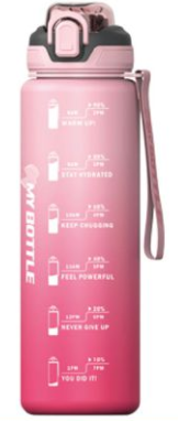 Cantimplora deportiva con pajita 1000ML