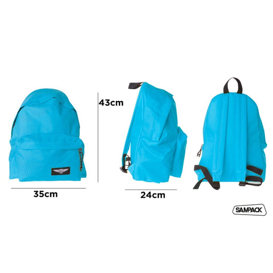 Mochila eco grande azul fluorescente