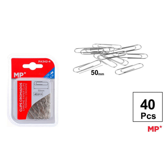 Clips cromados 50 mm 40 uds