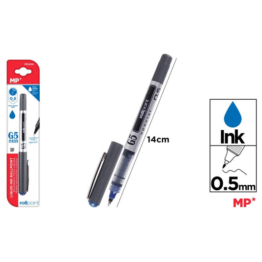 Boligrafo g5 tinta liquida punta ball azul