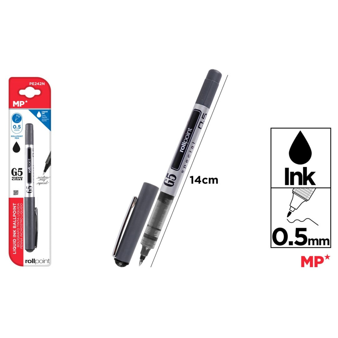 Boligrafo g5 tinta liquida punta ball negro