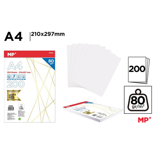 Papel a4 200 hojas 80g