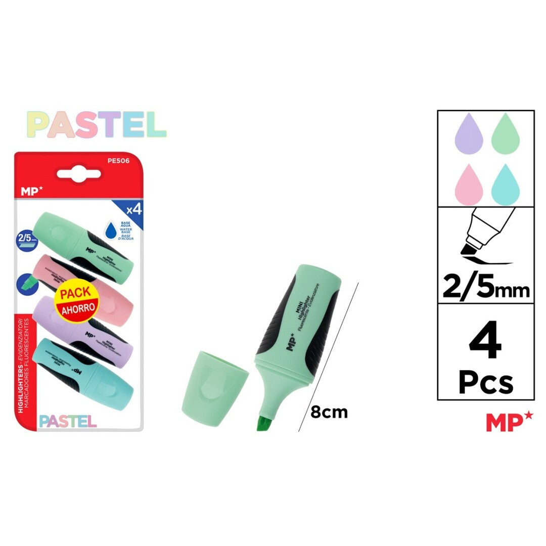 Marcador pastel 4uds pack ahorro