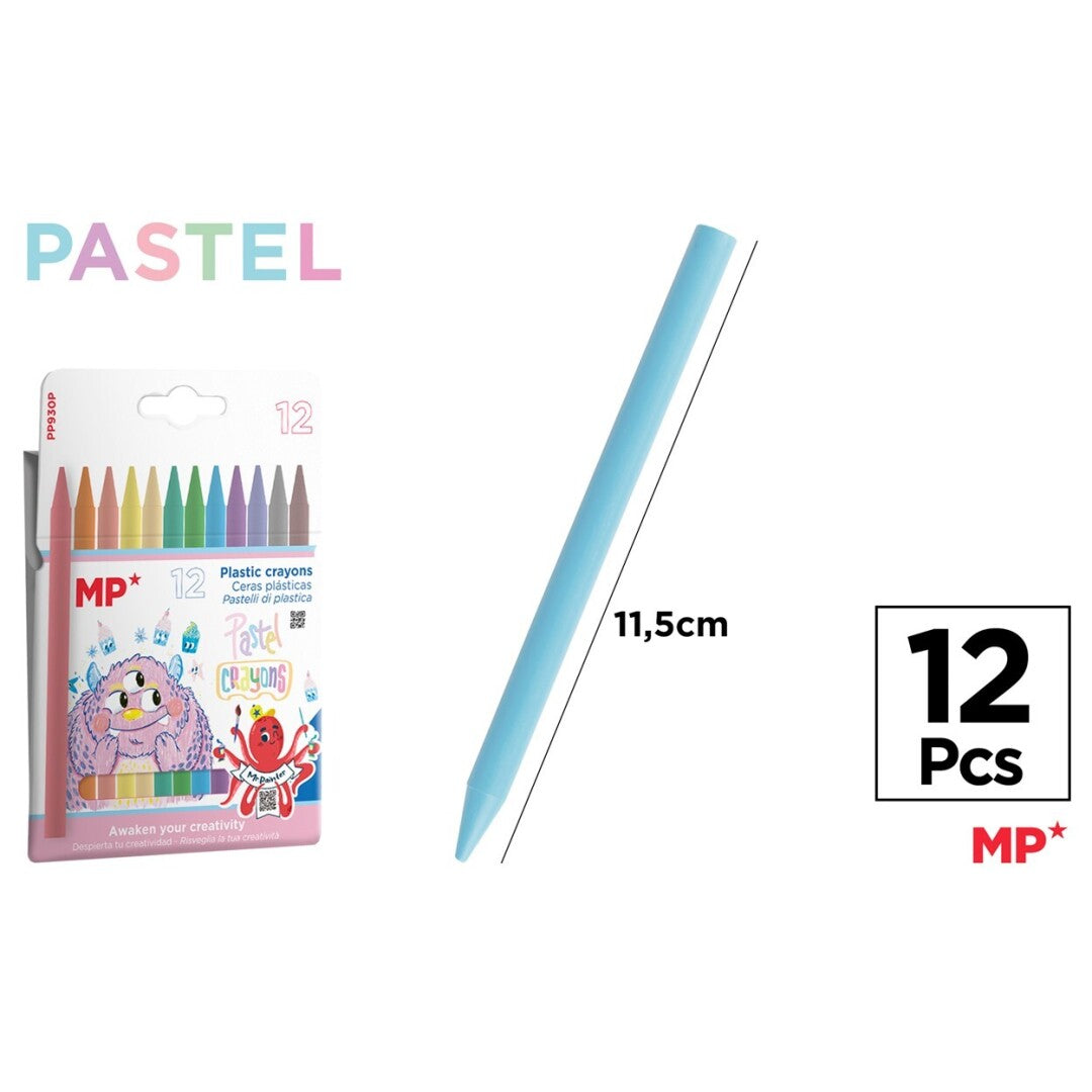 Cera plastica kids 12u pastel