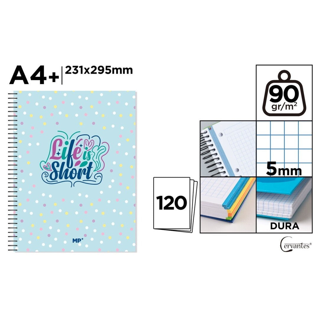 Cuaderno extradura a4 120h cuadricula