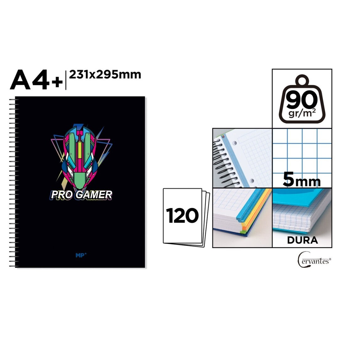 Cuaderno extradura a4 120h cuadricula