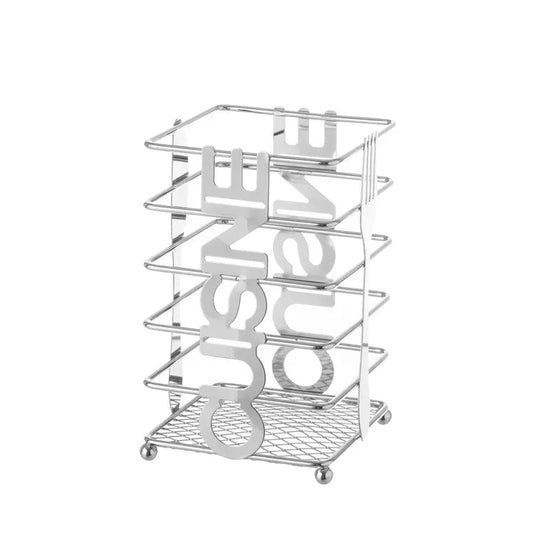 Soporte cubiertos cuisine metal cromado 10 x 10 x 16,50 cm